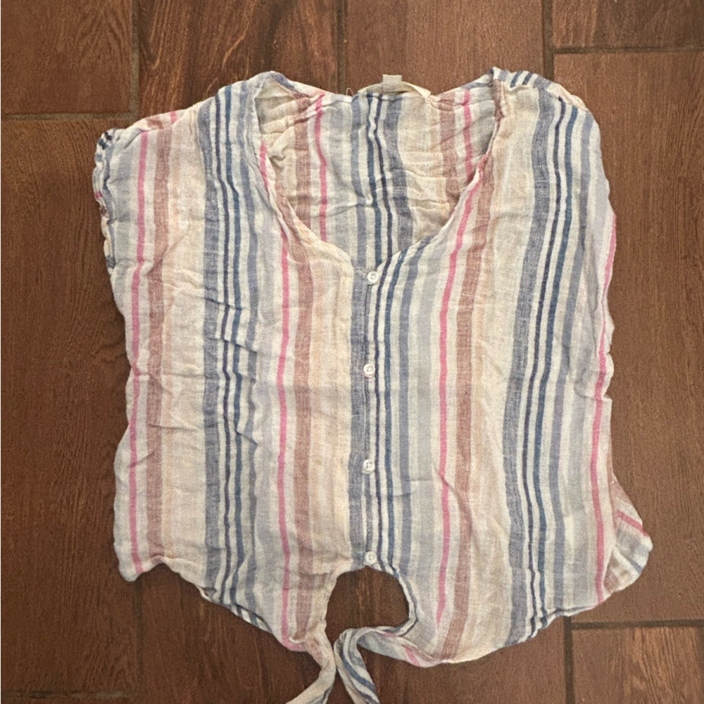 Cloth & Stone Anthropologie size S front tie top